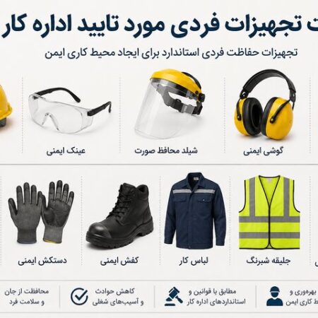 لیست تجهیزات حفاظت فردی مورد تایید اداره کار؛ راهنمای کامل انتخاب تجهیزات حفاظت فردی استان