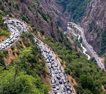 ترافیک سنگین در چالوس و آزادراه تهران-شمال